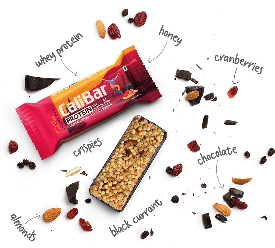 Calibar Protein Berry Almond Crispy Bar, 40 gm, Pack of 1 Calibar Protein Berry Almond Crispy Bar, 40 gm, Pack of 1