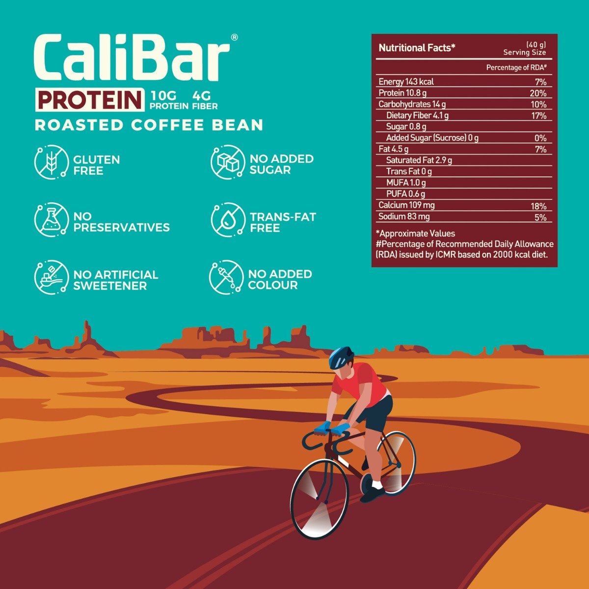 Calibar Protein Roasted Coffee Bean Crispy Bar, 40 gm, Pack of 1 Calibar Protein Roasted Coffee Bean Crispy Bar, 40 gm, Pack of 1