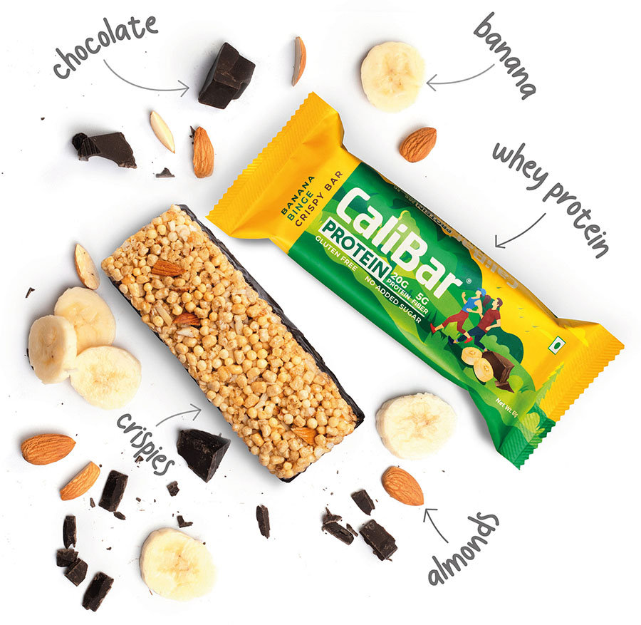 Calibar Protein Banana Binge Crispy Bar, 65 gm, Pack of 1 Calibar Protein Banana Binge Crispy Bar, 65 gm, Pack of 1