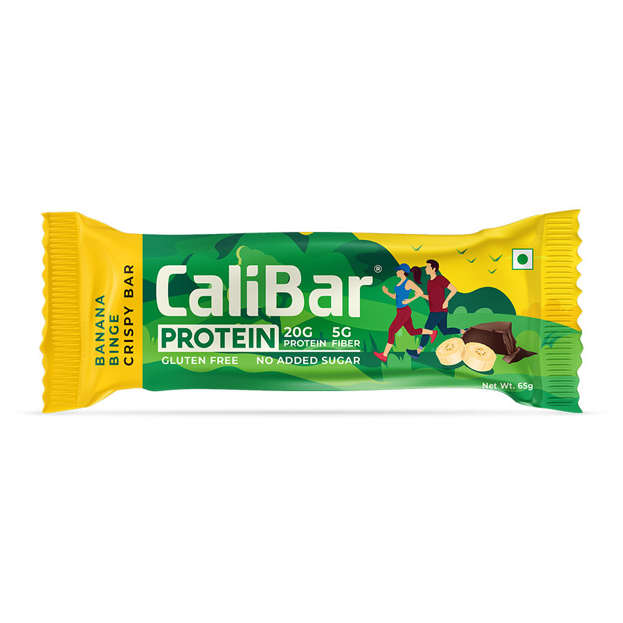 Calibar Protein Banana Binge Crispy Bar, 65 gm, Pack of 1 Calibar Protein Banana Binge Crispy Bar, 65 gm, Pack of 1