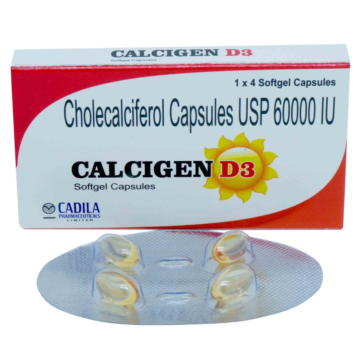 Calcigen D3 Softgel Capsule 4's, Pack of 4 CAPSULES Calcigen D3 Softgel Capsule 4's, Pack of 4 CAPSULES