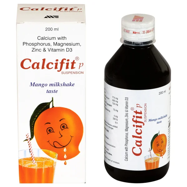Calcifit P Mango Milkshake Flavour Oral Suspension 200 ml