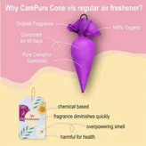 Campure 100% Organic Camphor Cone Lavender Air Freshener, 60 gm, Pack of 1