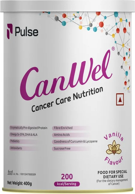 Canwel Cancer Care Vanilla Flavour Nutrition Powder, 400 gm Tin