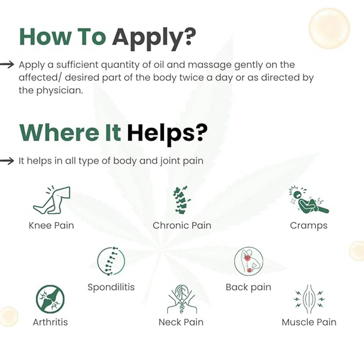 Cannarma Pain Relief Massage Oil 50 ml| Muscle Pain, Joint Pain, Knee Pain, Back Pain, Pack of 1 Cannarma Pain Relief Massage Oil 50 ml| Muscle Pain, Joint Pain, Knee Pain, Back Pain, Pack of 1