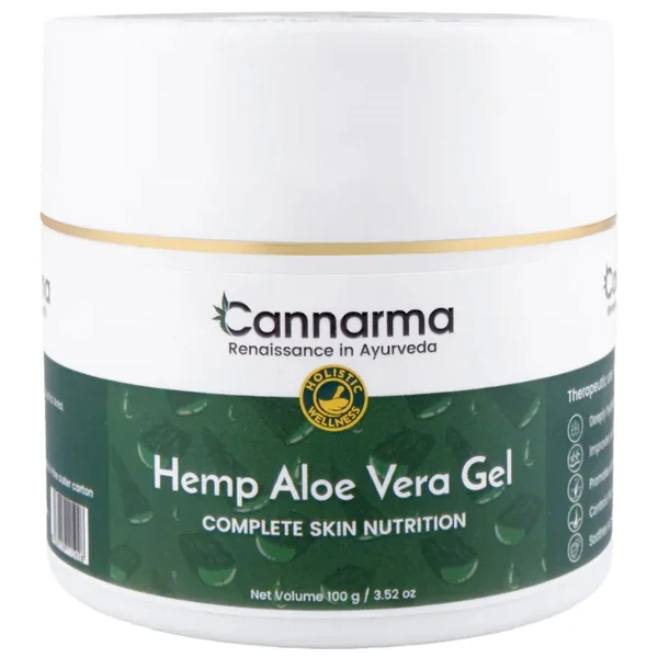 Cannarma Hemp Aloe Vera Gel 100 gm | For Face, Hair, Skin Moisturizer | Hydrates and Soothes, Pack of 1