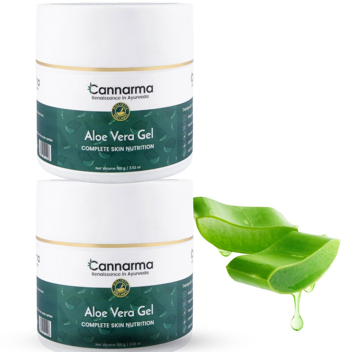 Cannarma Aloe Vera Gel Pack Of 2 (100gm + 100gm), Pack of 1 Cannarma Aloe Vera Gel Pack Of 2 (100gm + 100gm), Pack of 1