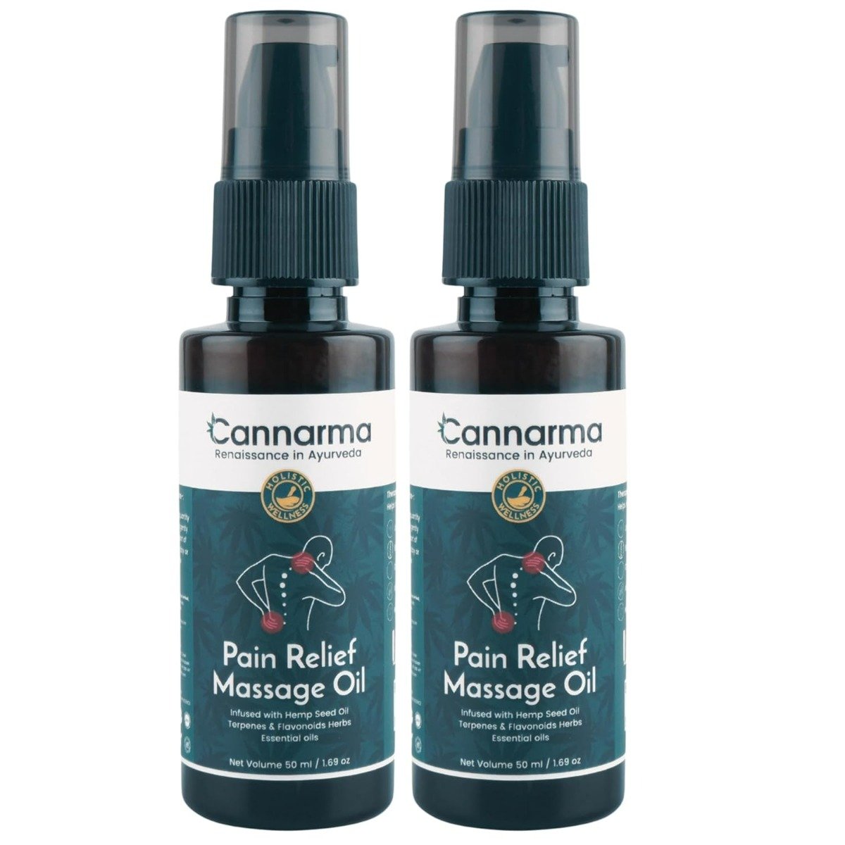 Cannarma Pain Relief Massage Oil Pack Of 2 (50ml + 50ml), Pack of 1 Cannarma Pain Relief Massage Oil Pack Of 2 (50ml + 50ml), Pack of 1