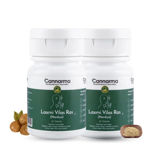 Cannarma Laxmi Vilas Ras (Nardiya), 60 Tablets (2x30 Tablets), Pack of 1