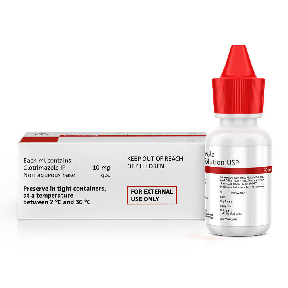 Canesten Topical Solution 30 ml Price, Uses, Side Effects, Composition