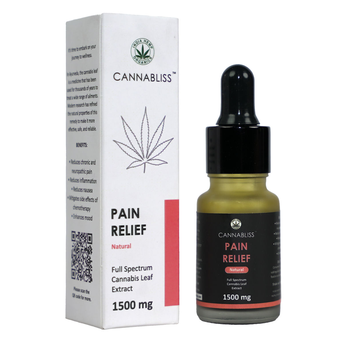 Buy Cannabliss Pain Relief Natural 1500 mg Oil, 10 ml Online