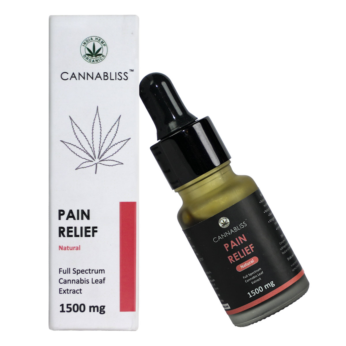 Cannabliss Pain Relief Natural 1500 mg Oil, 10 ml, Pack of 1 Cannabliss Pain Relief Natural 1500 mg Oil, 10 ml, Pack of 1