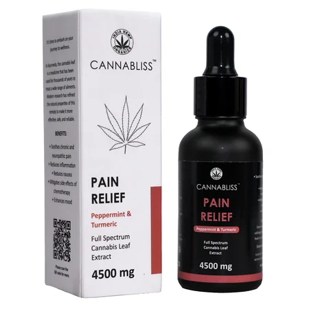 Cannabliss Pain Relief 4500mg Oil, 30 ml | Peppermint & Turmeric