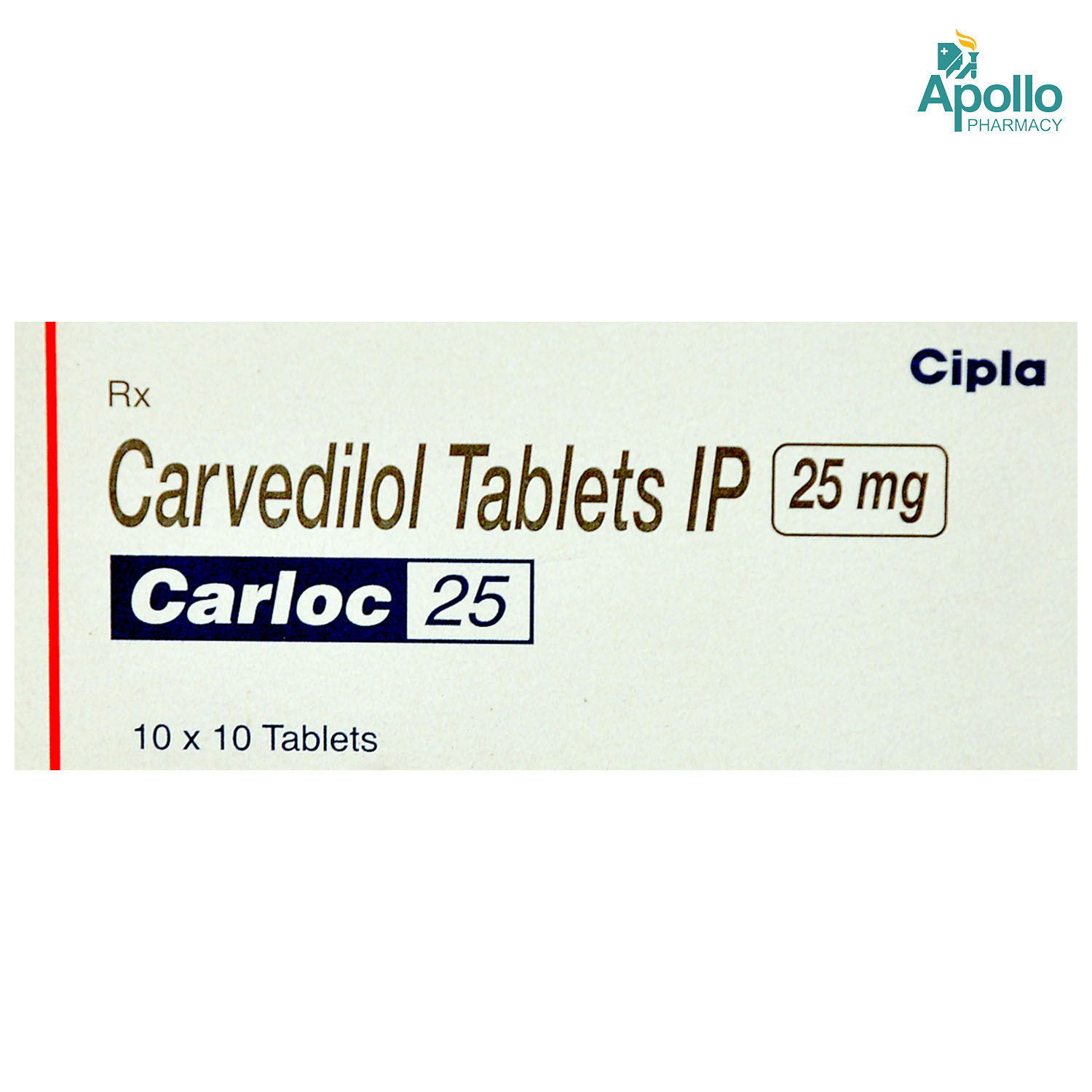 Buy Carloc 25 Tablet 10's Online