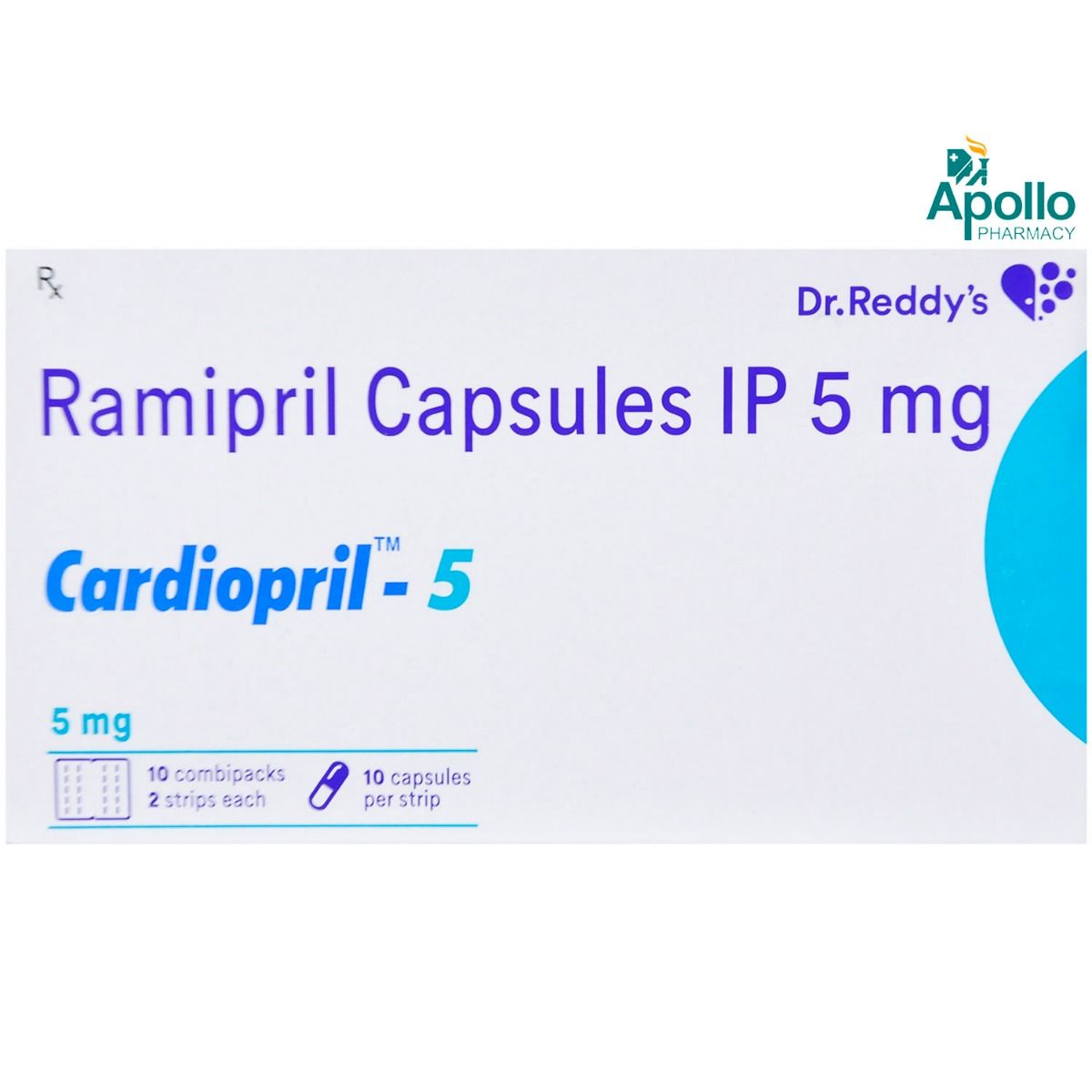 Cardiopril 5 Capsule, Pack of 10 CAPSULES