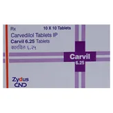 Carvil 6.25 Tablet 10's, Pack of 10 TABLETS