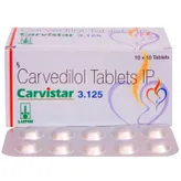 Carvistar 3.125 Tablet 10's, Pack of 10 TABLETS