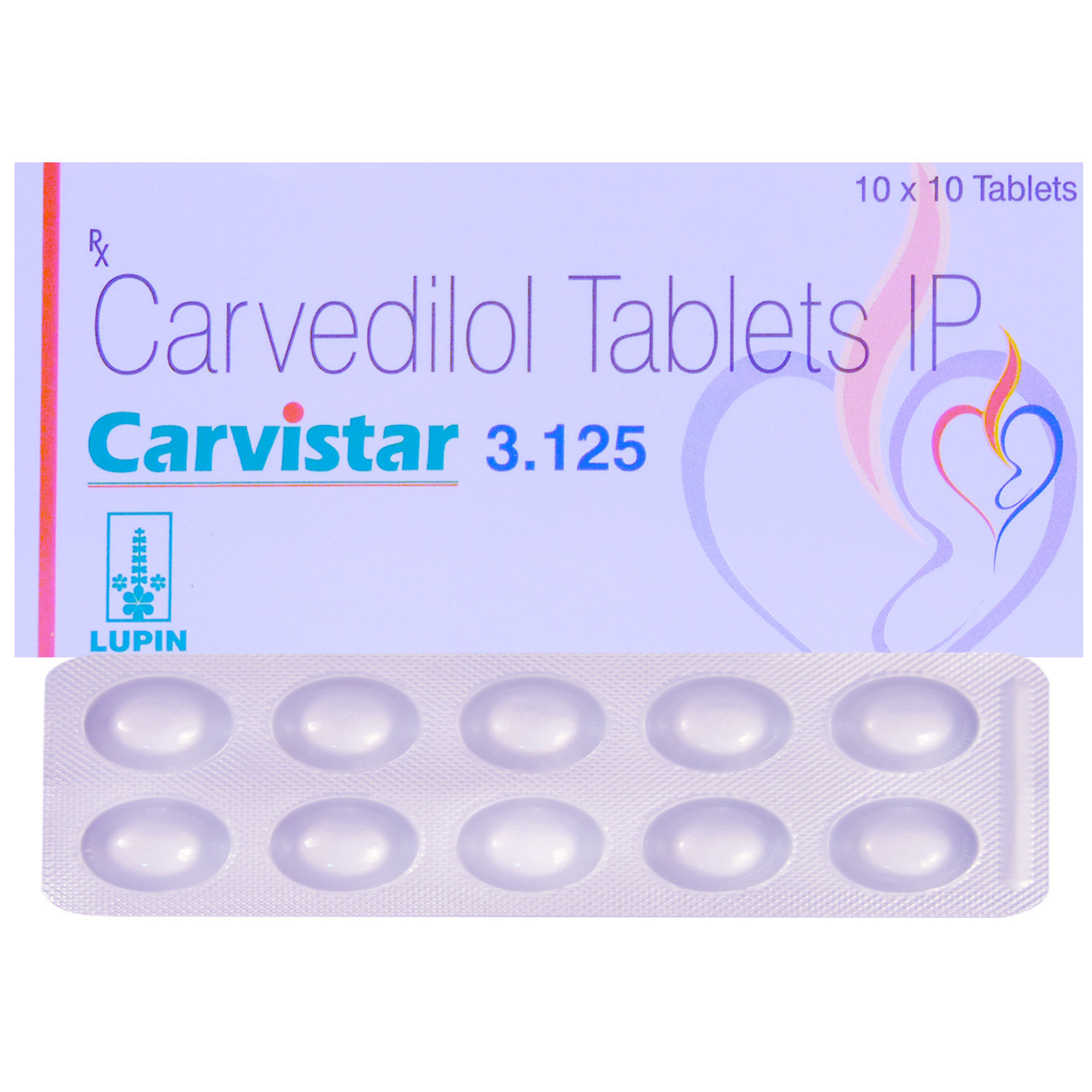 Carvistar 3.125 Tablet 10's, Pack of 10 TABLETS Carvistar 3.125 Tablet 10's, Pack of 10 TABLETS