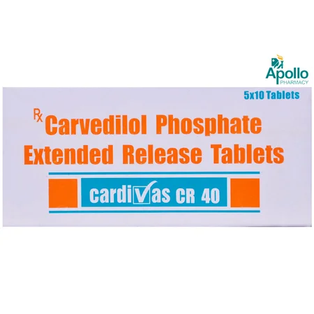 Cardivas CR 40 Tablet 10's