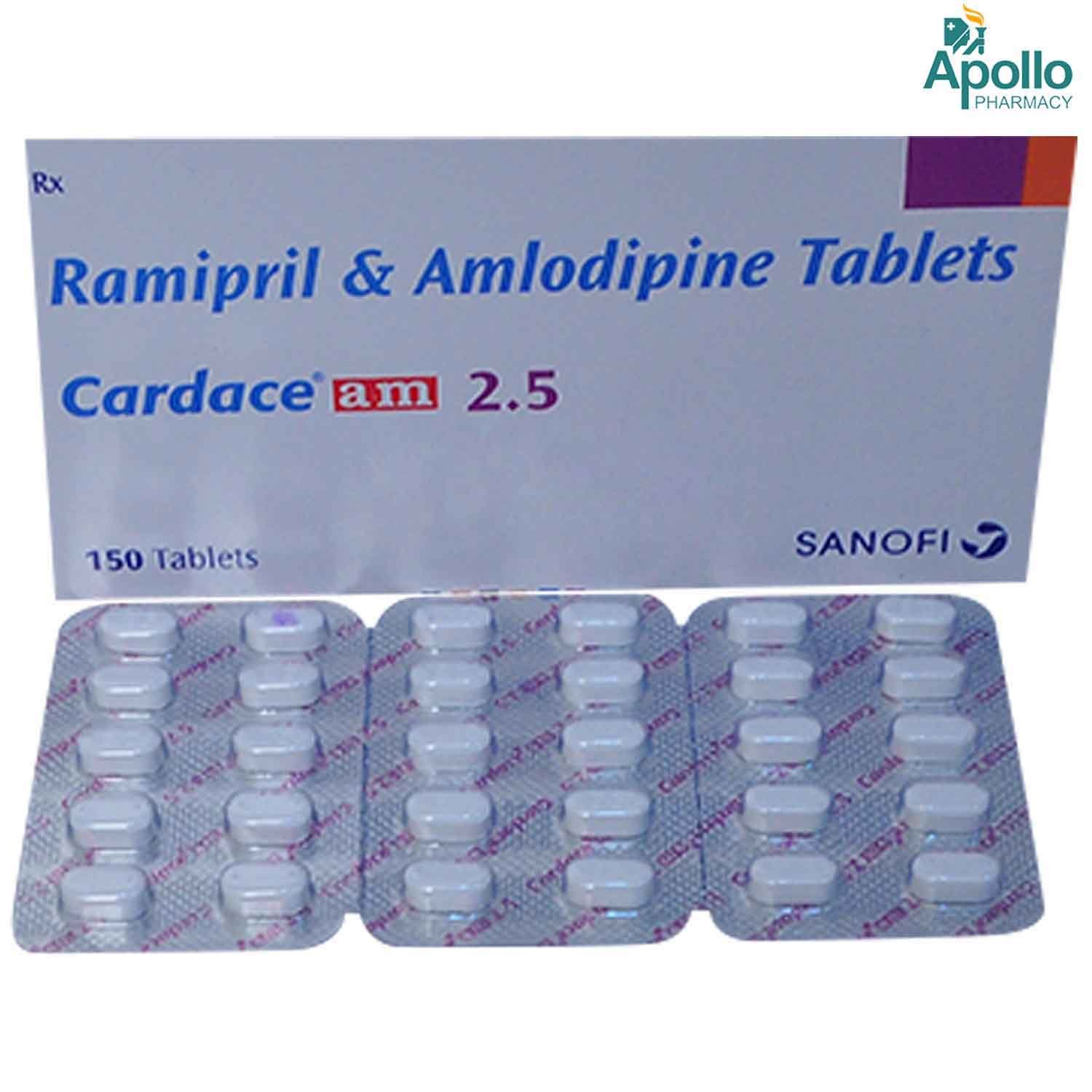 Cardace AM 2.5 Tablet 10's, Pack of 10 TABLETS Cardace AM 2.5 Tablet 10's, Pack of 10 TABLETS