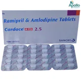 CARDACE AM 2.5/5MG TABLET, Pack of 10 TABLETS