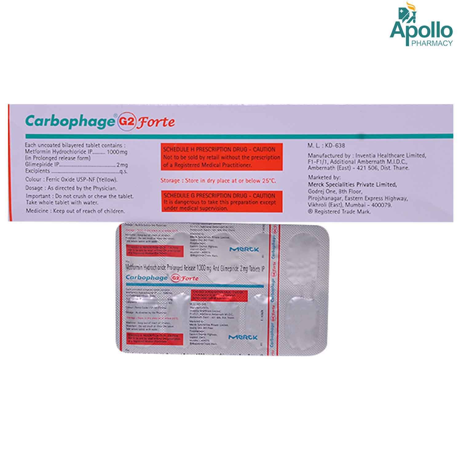 Carbophage G 2 Forte Tablet, Pack of 10 TabletS Carbophage G 2 Forte Tablet, Pack of 10 TabletS