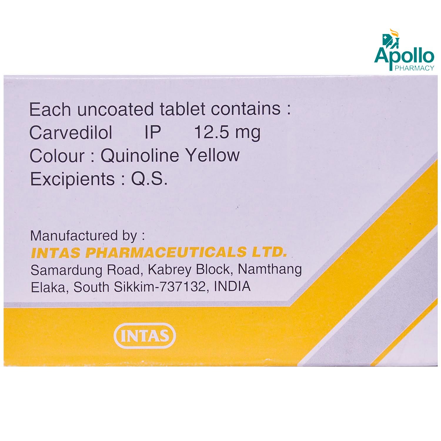 Carca 12.5 mg Tablet 15's, Pack of 15 TABLETS Carca 12.5 mg Tablet 15's, Pack of 15 TABLETS