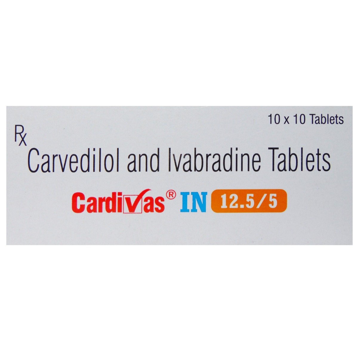 Cardivas IN 12.5 mg/5 mg Tablet 10's, Pack of 10 TabletS Cardivas IN 12.5 mg/5 mg Tablet 10's, Pack of 10 TabletS