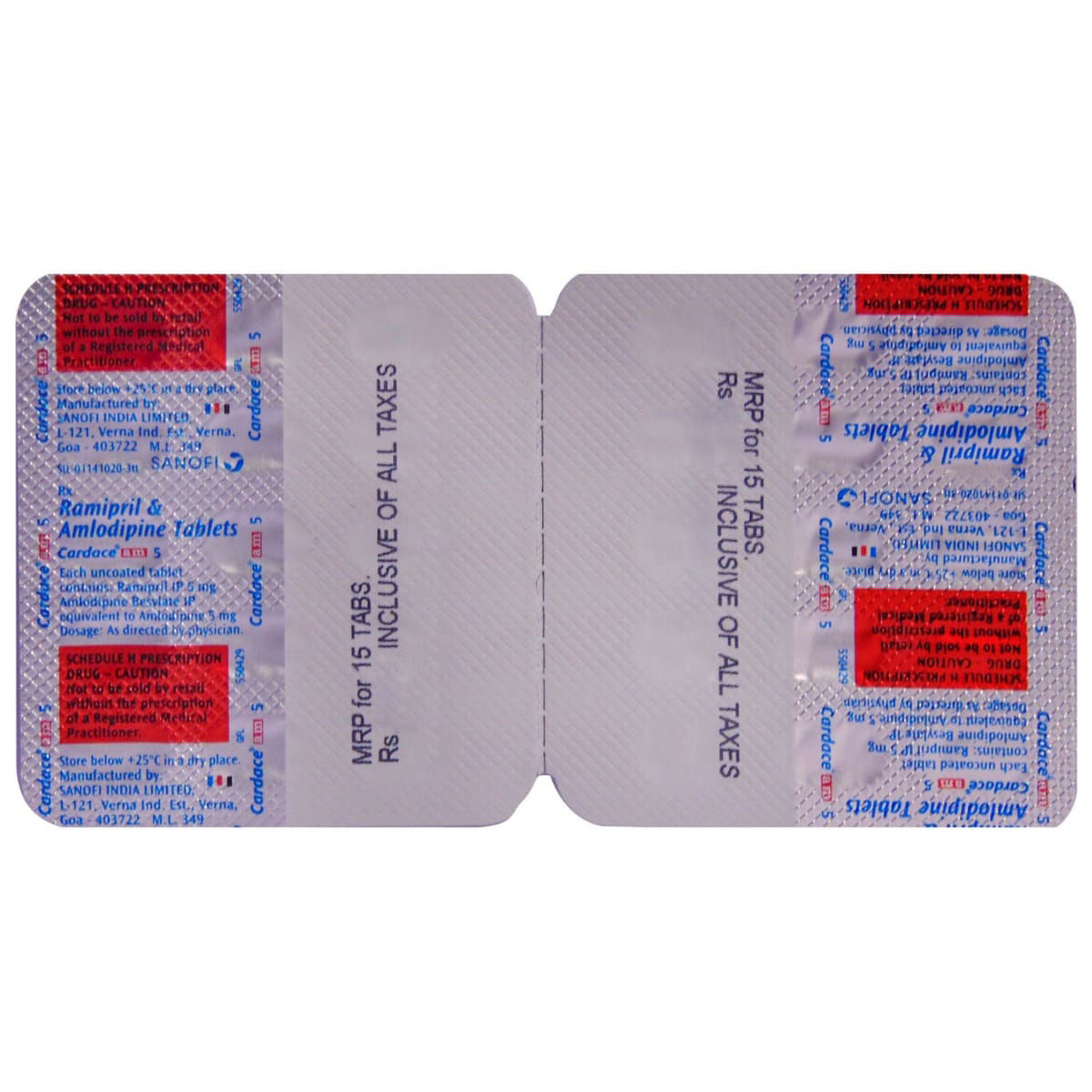 Cardace AM 5 Tablet 15's, Pack of 15 TabletS