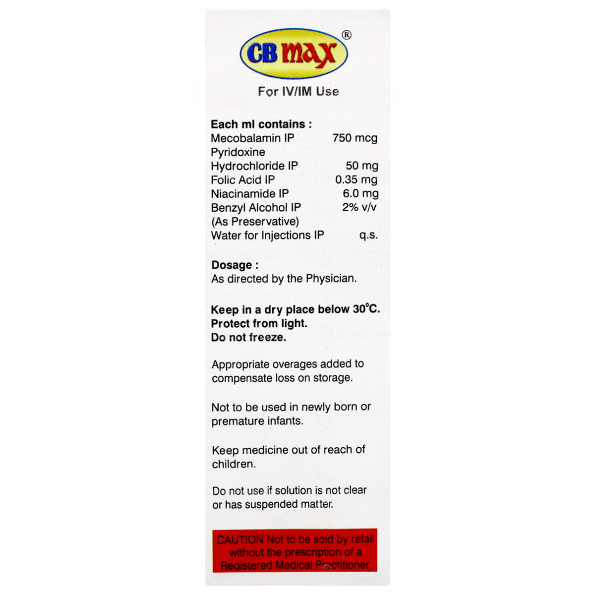 Buy CB Max Injection online | Uses, Side Effects, Price and substitutes ...