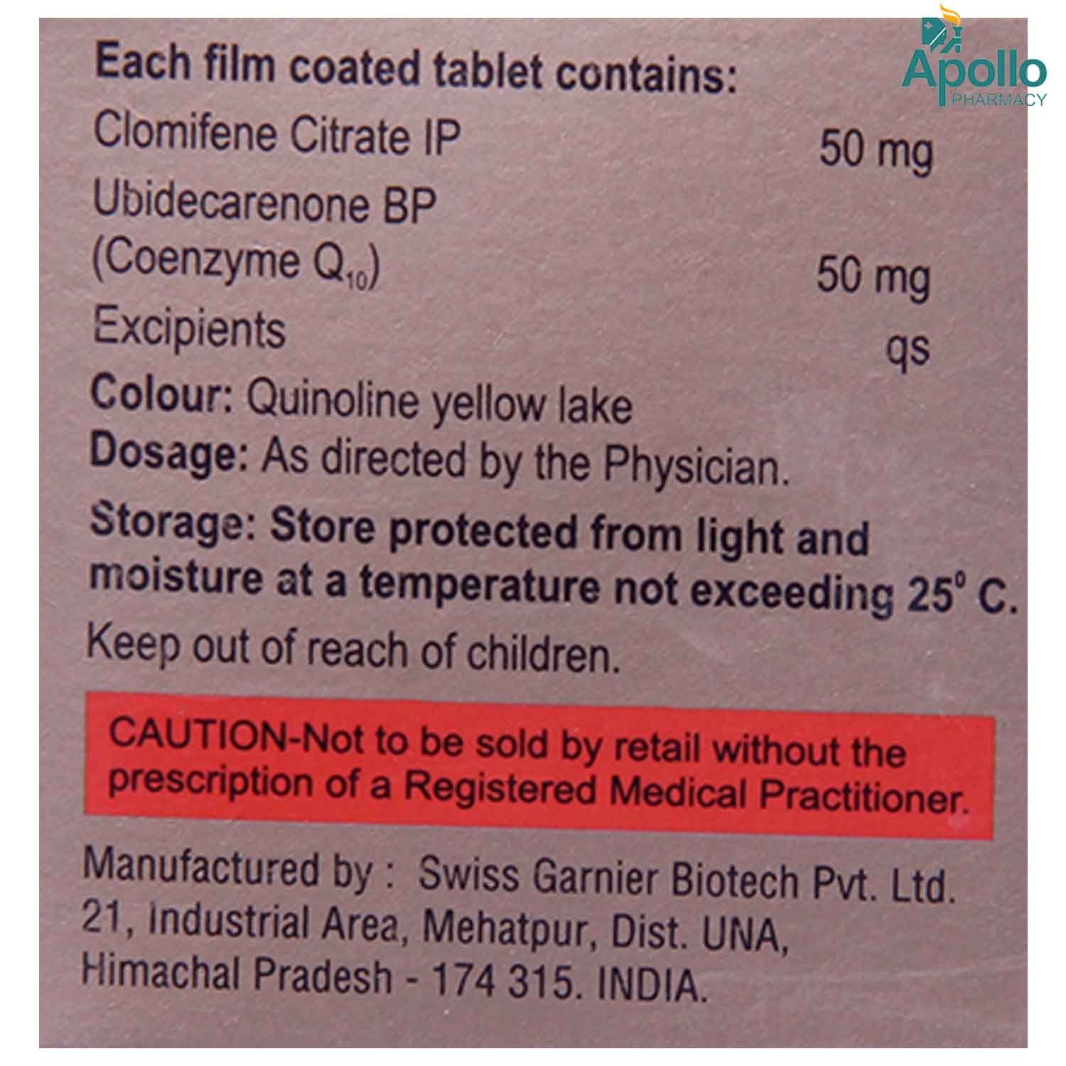 CCQ 50 Tablet 5's, Pack of 5 TABLETS