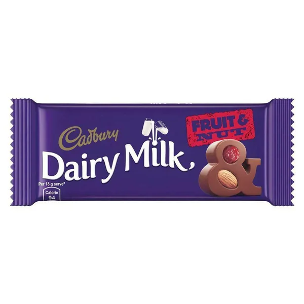Cadbury Dairy Milk Fruit & Nut Chocolate, 36 gm