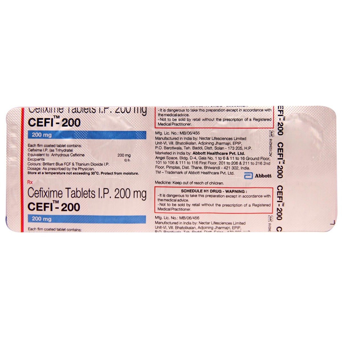 Cefi-200 Tablet 10's, Pack of 10 TABLETS Cefi-200 Tablet 10's, Pack of 10 TABLETS