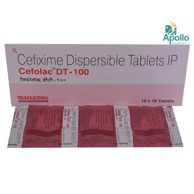 Cefolac DT 100 Tablet 10's, Pack of 10 TabletS