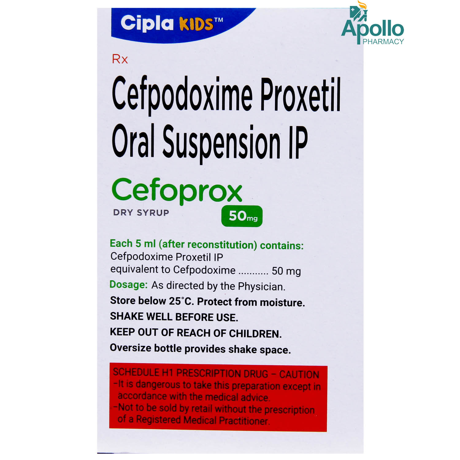 Cefoprox 50 Suspension 30 ml, Pack of 1 Suspension Cefoprox 50 Suspension 30 ml, Pack of 1 Suspension