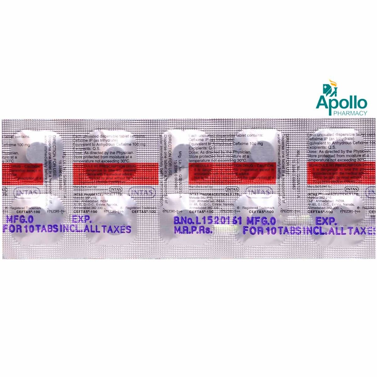 Ceftas 100 Mg Tablet 10 S Price Uses Side Effects Composition Apollo Pharmacy