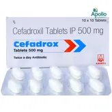 Cefadrox 500 mg Tablet 10's, Pack of 10 TABLETS