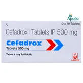 Cefadrox 500 mg Tablet 10's, Pack of 10 TABLETS