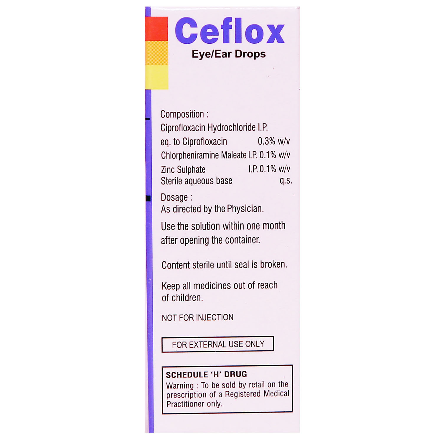 Ceflox Eye/Ear Drops 10 ml, Pack of 1 DROPS Ceflox Eye/Ear Drops 10 ml, Pack of 1 DROPS