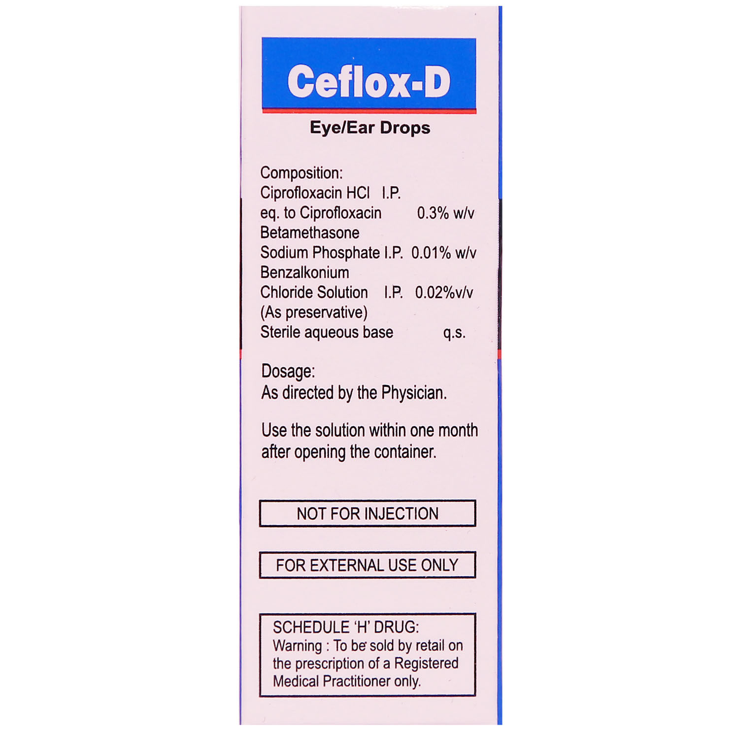 Ceflox D Eye/Ear Drops 10 ml Price, Uses, Side Effects, Composition