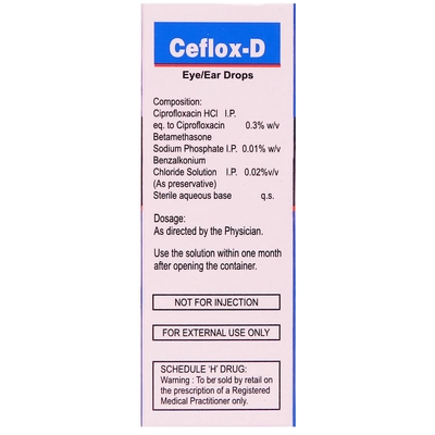 Ceflox D Eye/Ear Drops 10 ml, Pack of 1 Eye/Ear Drops