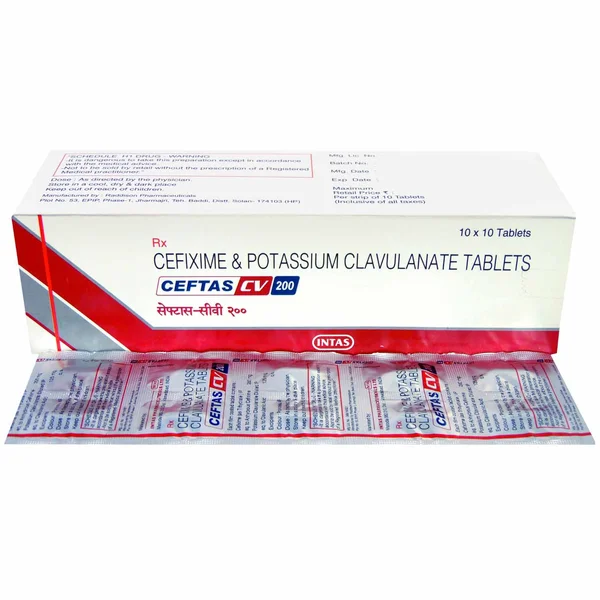 Ceftas CV 200 Tablet 10's, Pack of 10 TABLETS