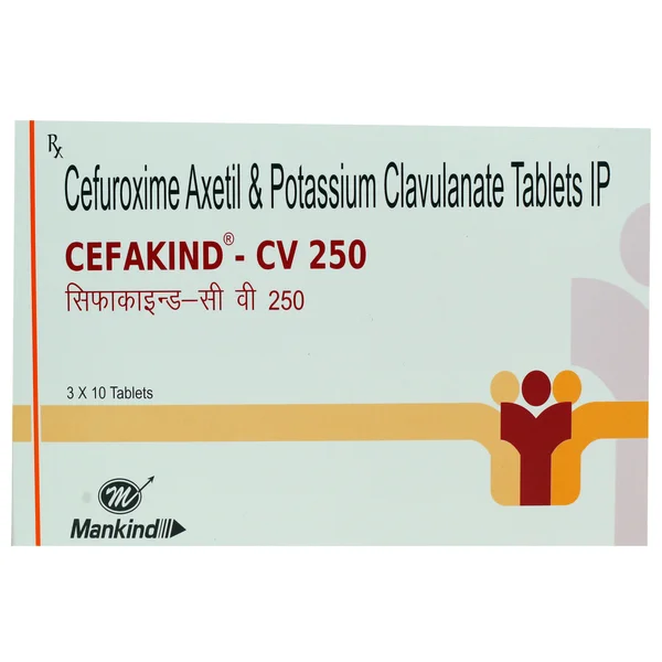 Cefakind-CV 250 Tablet 10's, Pack of 10 TABLETS