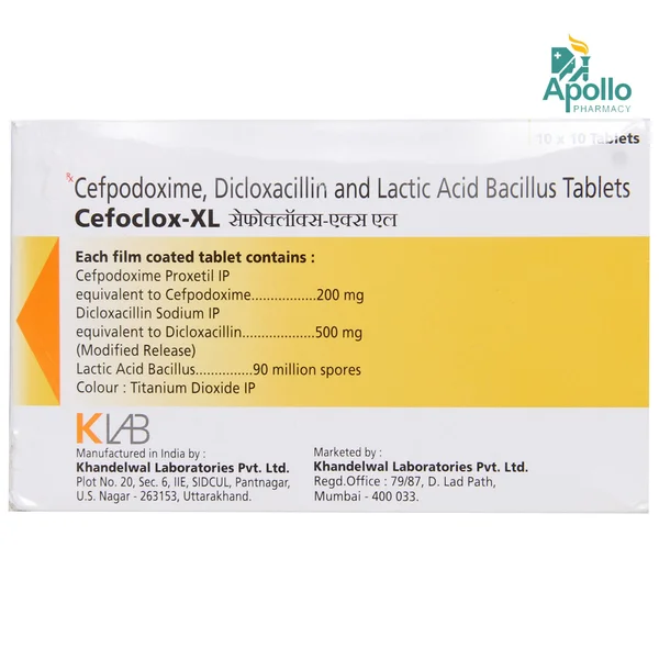 Cefoclox XL Tablet 10's, Pack of 10 TABLETS