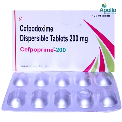 Cefpoprime 200 mg Tablet 10's, Pack of 10 TabletS