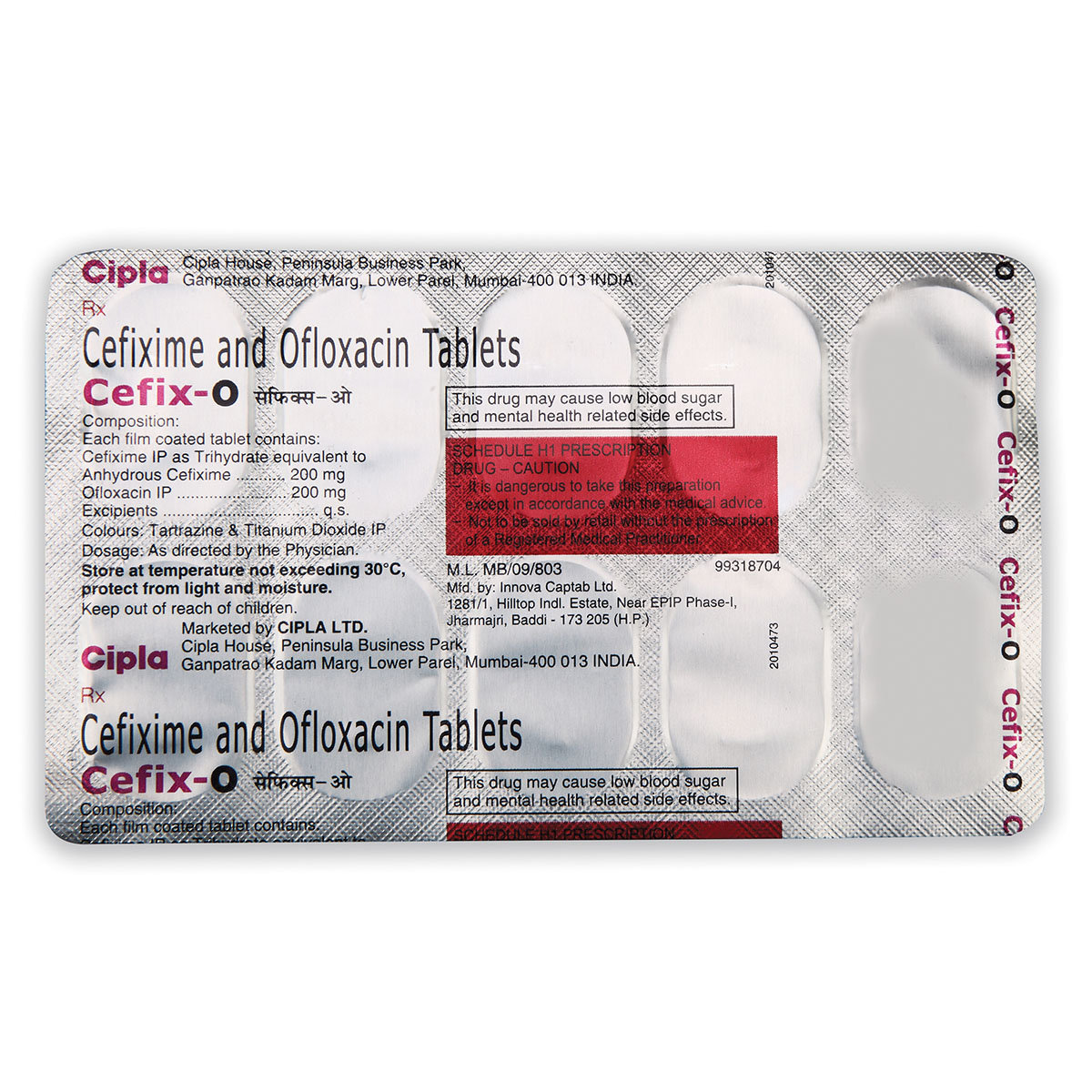 Cefix O Tablet 10's, Pack of 10 TABLETS Cefix O Tablet 10's, Pack of 10 TABLETS