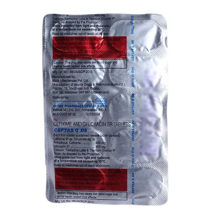 Ceftas O DS Tablet 10's