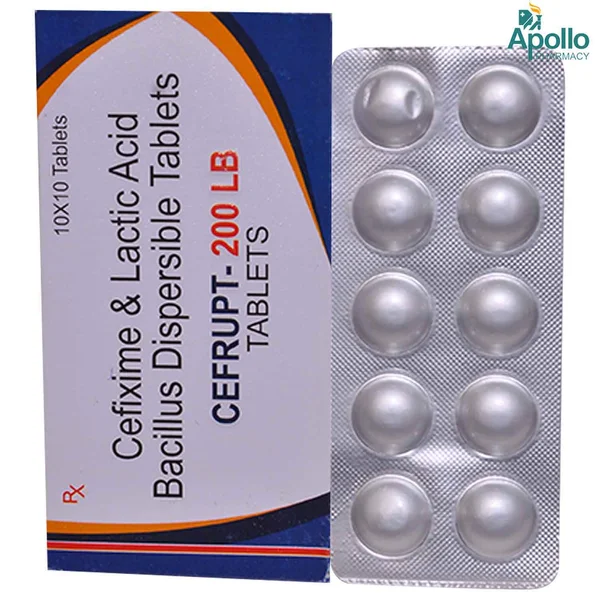 Cefrupt-200 LB DT Tablet 10's, Pack of 10 TabletS