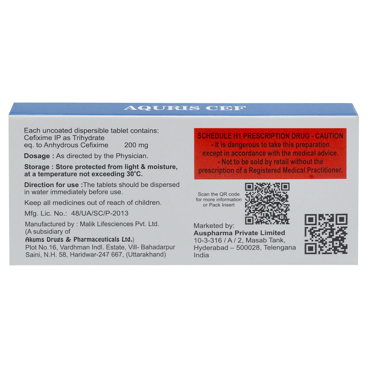 CEF-200 Tablet 10's, Pack of 10 TABLETS CEF-200 Tablet 10's, Pack of 10 TABLETS