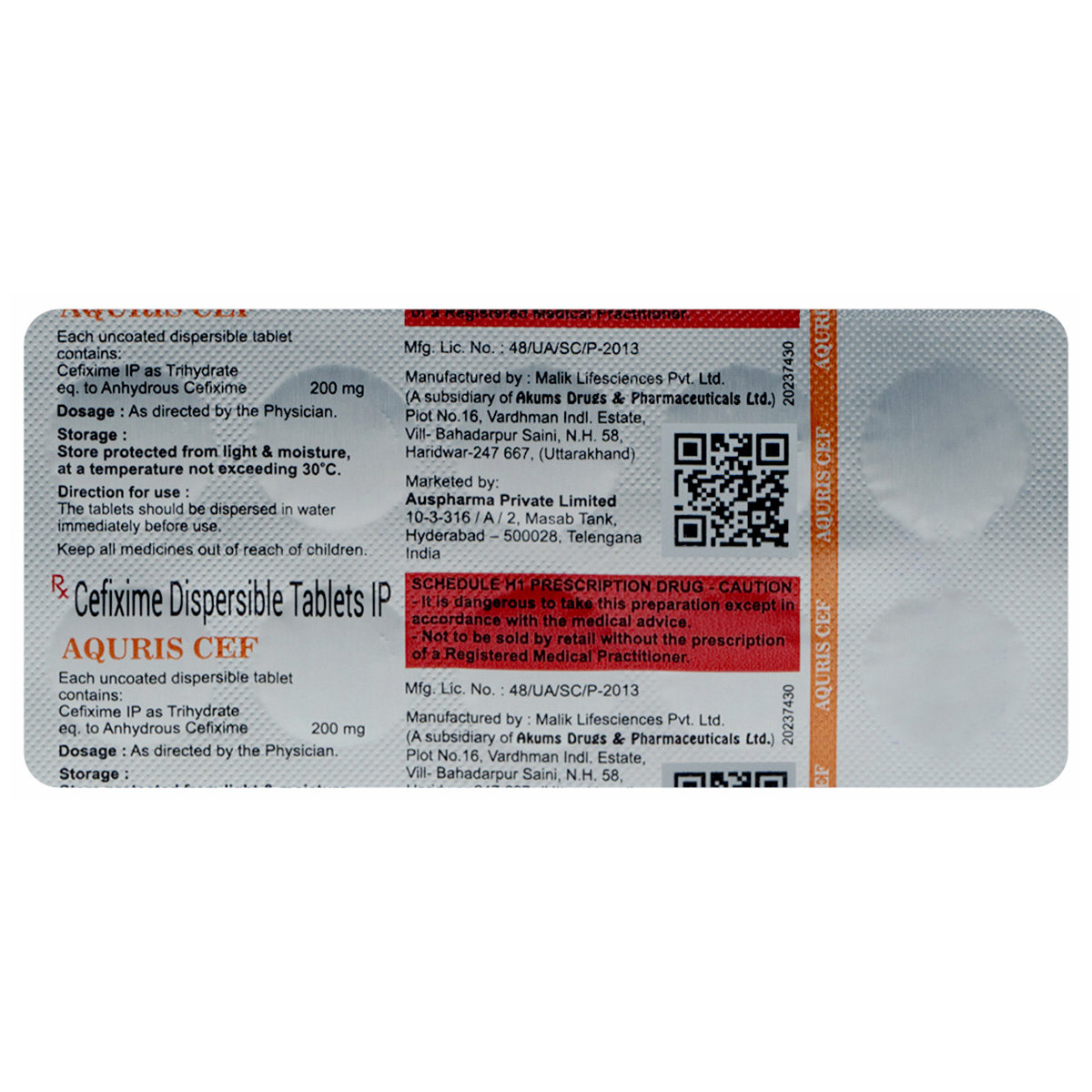CEF-200 Tablet 10's, Pack of 10 TABLETS CEF-200 Tablet 10's, Pack of 10 TABLETS